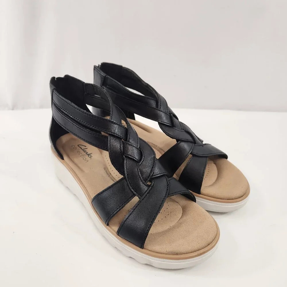 Clarks  Jillian Wedge Rise Sandal Womens 7